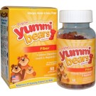 Hero Nutritional Products, Yummi Bears, Fiber, All Natural Fruit Flavors, 60 Gummy Bears