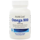 Madre Labs, Omega 800, Pharmaceutical Grade Fish Oil, 80% EPA/DHA, German Processed, Cholesterol Free, 1000 mg, 30 Fish Gelatin Softgels