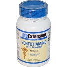 Life Extension, Benfotiamine, with Thiamine, 100 mg, 120 Veggie Caps