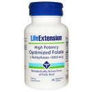 Life Extension, High Potency Optimized Folate, 5000 mcg, 30 Veggie Tabs
