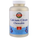 KAL, Calcium Citrate Chewable, Natural Blueberry Flavor, 60 Chewables