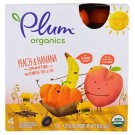 Plum Organics, Smoothie, Peach & Banana, Pumpkin, Oats & Chia, 4 Pack-3.17 oz (90 g) Each