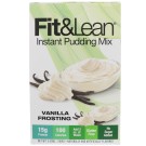 Fit & Lean, Instant Pudding Mix, Vanilla Frosting, 6 Packets, 0.88 oz (25 g) Each