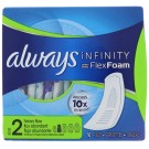 Always, Infinity Flex Foam, Size 2, Heavy Flow, 16 Pads