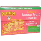 Annie's Homegrown, Organic Bunny Fruit Snack, Pink Lemonade, 5 Pouches, 0.8 oz (23 g) Each