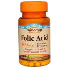 Sundown Naturals, Folic Acid, 400 mcg, 350 Tablets