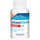 21st Century, Calcium Citrate Maximum + D3, 120 Tablets