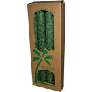 Aloha Bay, Palm Wax Taper Candles, Unscented, Green, 4 Pack, 9 in (23 cm) Each