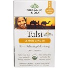 Organic India, Tulsi Holy Basil Tea, Lemon Ginger, Caffeine Free, 18 Infusion Bags, 1.27 oz (36 g)