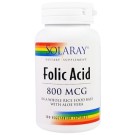 Solaray, Folic Acid, 800 mcg, 100 Veggie Caps