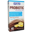 Yum-V's, Probiotic with Prebiotic Fiber, Sugar Free, White Chocolate Flavor, 40 Chewables