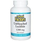 Natural Factors, Unbleached Lecithin, 1200 mg, 180 Softgels