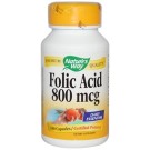 Nature's Way, Folic Acid, 800 mcg, 100 Capsules