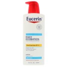Eucerin, Lotion, Daily Hydration, Dry Skin, SPF 15 Suncreen, Fragrance Free, 16.9 fl oz (500 ml)
