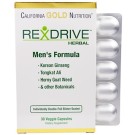 California Gold Nutrition, Rexdrive Herbal, Men's Formula, 30 Veggie Caps
