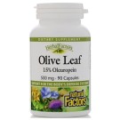Natural Factors, Olive Leaf, 500 mg, 90 Capsules