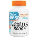 Doctor's Best, Best Vitamin D3, 5000 IU, 180 Softgels