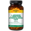 Country Life, L-Arginine L-Ornithine Hydrochloride Caps, 1000 mg, 180 Capsules